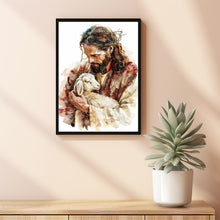 Forgiven, Christian Wall Art, Jesus Leaves the 99, Jesus Digital Art, LDS Art, Bible Printable, Christian Painting, Jesus and Lamb Painting 1