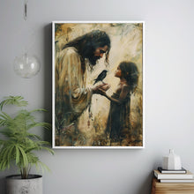 Understood and Loved, Christian Painting, Jesus and Girl, Poster Jesus Painting, Jesus with Kids, LDS Wall Art, Bible Art, Jesus Children (2)