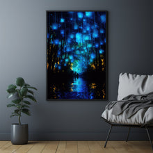 Mystical Dark Forest Poster - Enigmatic Woodland Scene Art Print for Atmospheric Home Decor