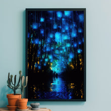 Mystical Dark Forest Poster - Enigmatic Woodland Scene Art Print for Atmospheric Home Decor