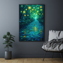 Enchanted Mystical Forest Poster - Magical Woodland Scene Art Print for Whimsical Home Decor