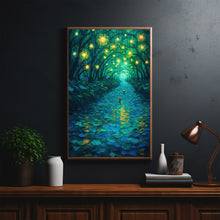 Enchanted Mystical Forest Poster - Magical Woodland Scene Art Print for Whimsical Home Decor