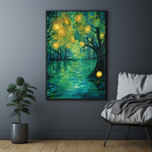 Enchanted Mystical Forest Poster - Oil Painting Style Art Print for Magical and Tranquil Home Decor