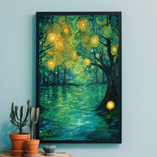 Enchanted Mystical Forest Poster - Oil Painting Style Art Print for Magical and Tranquil Home Decor