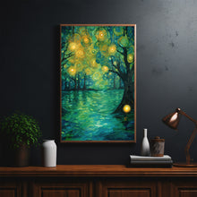 Enchanted Mystical Forest Poster - Oil Painting Style Art Print for Magical and Tranquil Home Decor