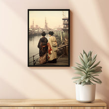 Authentic Kimono Art Print - Classic Japanese Women in Traditional Kimono Poster | Cultural Japan Wall Art for Home Decor