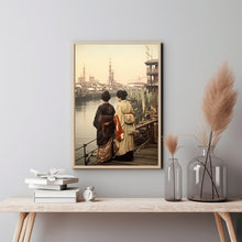 Authentic Kimono Art Print - Classic Japanese Women in Traditional Kimono Poster | Cultural Japan Wall Art for Home Decor