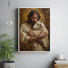 Forgiven, Christian Wall Art, Jesus Leaves the 99, JesusPoster  Art, Bible Printable, Christian Painting, Jesus and Lamb Painting 1