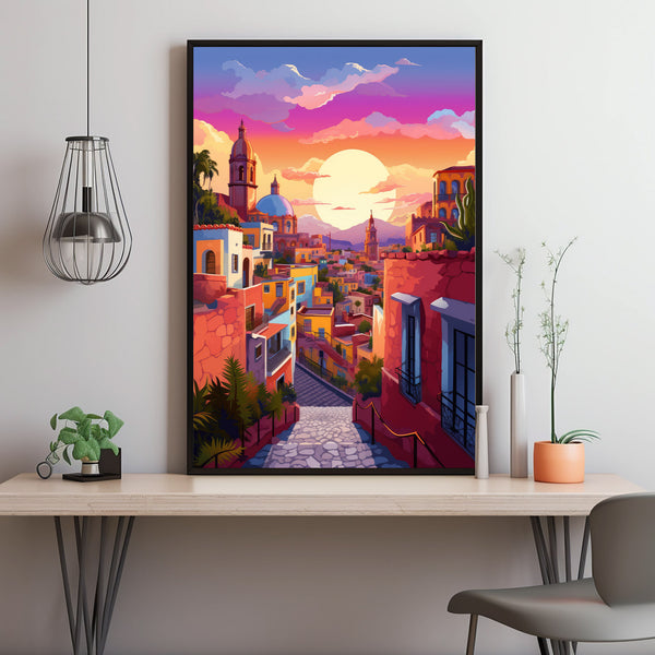 Mexico City Romantic Landscape - Enchanting Mexico Travel Poster | Ideal Wall Art and Travel Gift