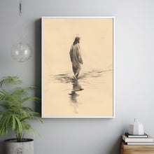 Jesus Christ Walking on Water, Christian Art, Poster Jesus Portrait, I Will Walk With Christ Poster, Jesus Oil Painting, Bible Verse Wall Art 1