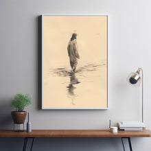 Jesus Christ Walking on Water, Christian Art, Poster Jesus Portrait, I Will Walk With Christ Poster, Jesus Oil Painting, Bible Verse Wall Art 1
