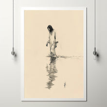 Jesus Christ Walking on Water, Christian Art, Poster Jesus Portrait, I Will Walk With Christ Poster, Jesus Oil Painting, Bible Verse Wall Art