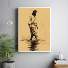 Jesus Christ Walking on Water, Christian Art, Poster Jesus Portrait, I Will Walk With Christ Poster, Jesus Oil Painting, Bible Verse Wall Art 22