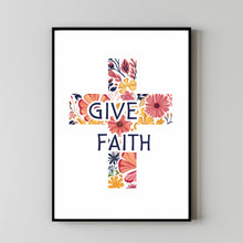 Faith Cross Flowers Poster Bundle, Cross with Watercolor Religion Sublimation, Christian Poster, Faith Poster 1