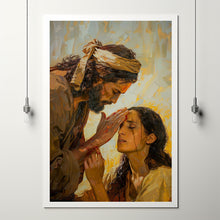 Healing Embrace, Jesus Hugging Girl, Jesus and Woman Art, Christian Painting, Modern Christian Art, Bible Verse Wall Art, Jesus Painting 9