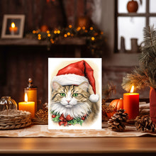 Cat in Santa Hat Poster - Perfect for Festive Holiday Decor