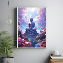 Tranquil Buddha Statue Poster - Serene Buddhist Art, Spiritual Zen Decor for Peaceful Ambiance