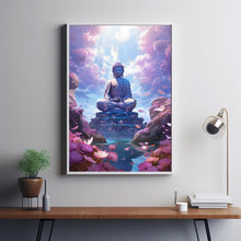 Tranquil Buddha Statue Poster - Serene Buddhist Art, Spiritual Zen Decor for Peaceful Ambiance