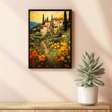 Tuscany Vineyard Italian Poster - Boho Contemporary Wall Art - Housewarming Gift - Acrylic Airbnb Italy Wine Country Wall Decor - Beautiful Landscape