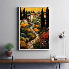 Tuscan Hills Landscape - Majestic Villa Amidst Vineyards | Framed Poster | Tuscan Countryside | Artful Countryside | Free Shipping