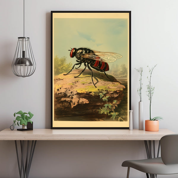 1960 Vintage Giant Tachinid Fly Print - Classic Flies Fly Illustration | Insect Diptera Entomology Art | Natural History Collectible