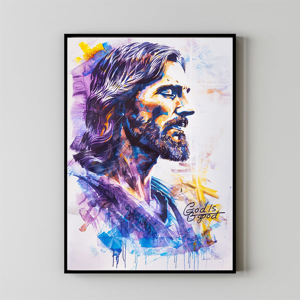 Resolute Gaze - Jesus Christ Art Print Spiritual Canvas Christian Wall Art Religious Decor Jesus Art Chruch 1