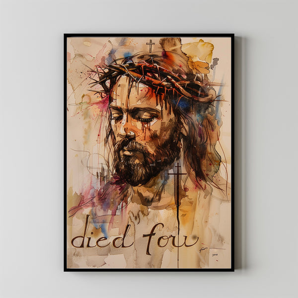 Resolute Gaze - Jesus Christ Art Print Spiritual Canvas Christian Wall Art Religious Decor Jesus Art Chruch