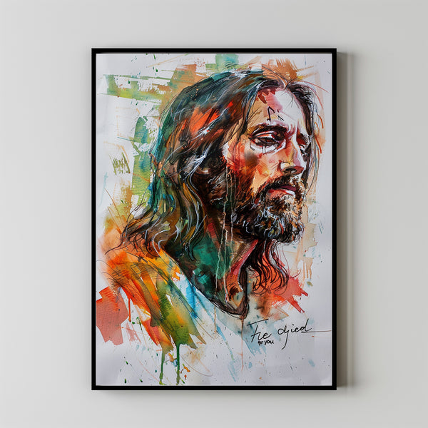 Resolute Gaze - Jesus Christ Art Print Spiritual Canvas Christian Wall Art Religious Decor Jesus Art Chruch 5